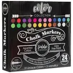 Loddie Doddie Liquid Chalk Markers - 24ct Color Collection - Perfect for Chalkboards, Blackboards