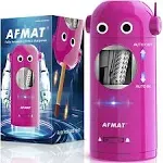 AFMAT Electric Pencil Sharpener for Colored Pencils 7-11.5mm, Auto in & Out, Fully Automatic Rechargeable Hands-Free Pencil Sharpener, Purple, ET