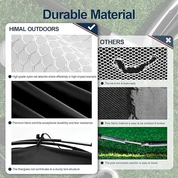 Himal Outdoors Golf Practice Net, Golf Net Backyard Driving, Golf Driving Range, Golf Swing Net, Heavy Duty Golf Practice Hitting Net, Quick Setup Golf Net with Carry Bag