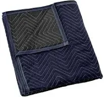 1 Moving Blankets Furniture Pads Pro Economy 80&#034; x 72&#034; Navy Blue And Black NEW