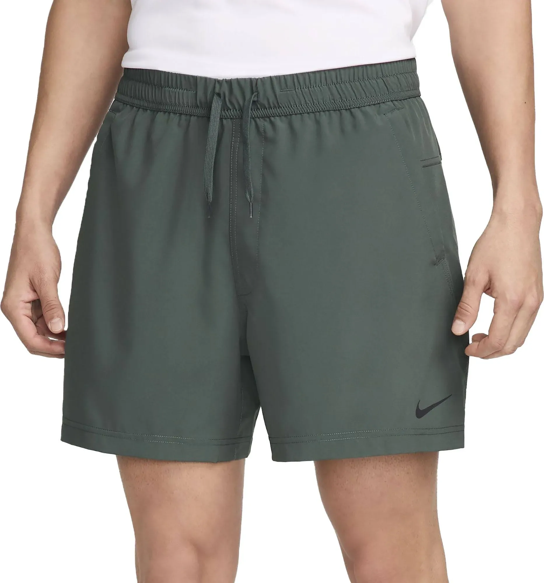 Nike Men's Dri-FIT Form Unlined Shorts 5 in Vintage Green/Black, Medium - Men's Athletic Performance Bottoms at Academy Sports