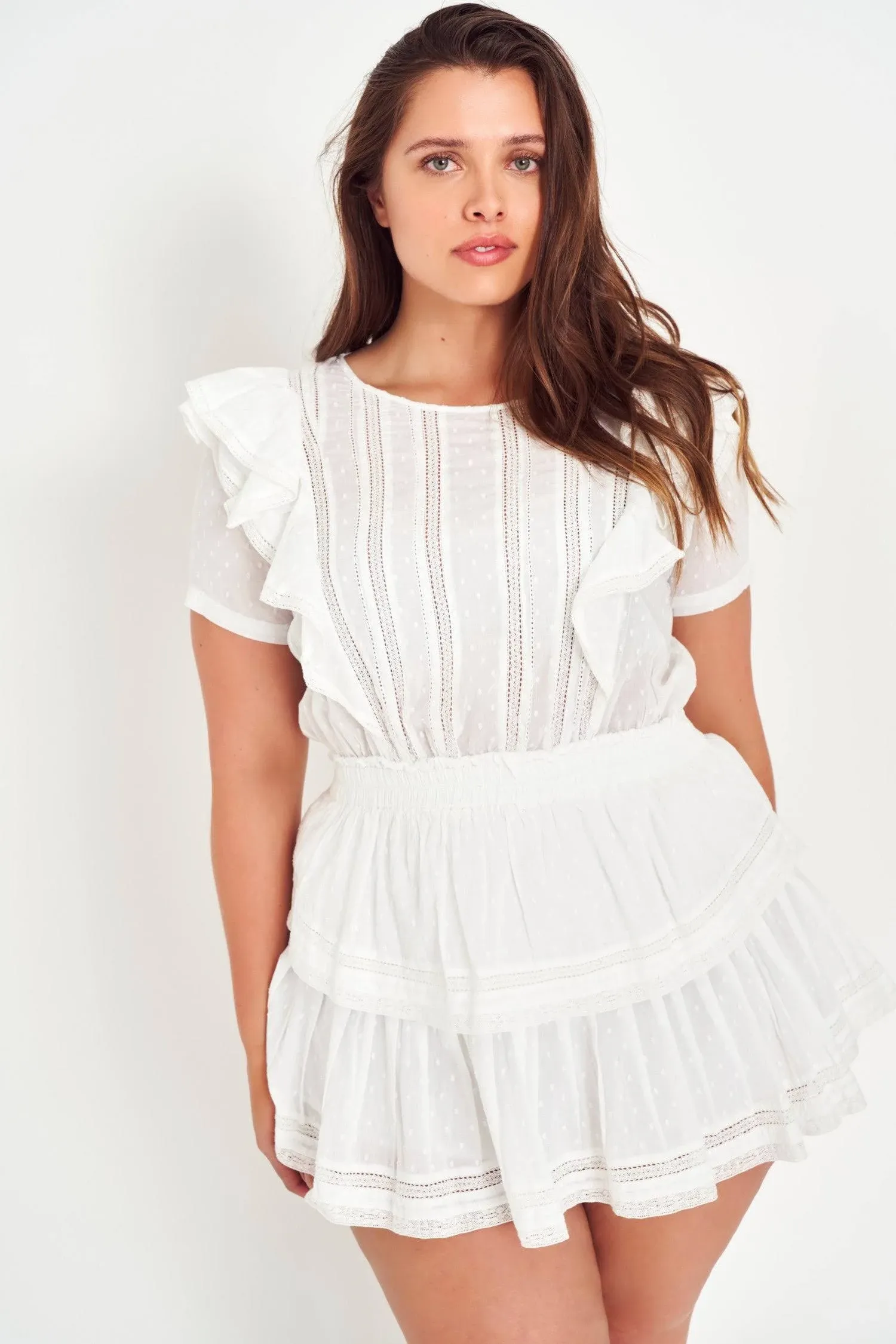 Loveshackfancy | Natasha Mini Dress | L | White