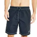 Nautica Men's 8" Signature Quick-Dry Swim True Black, L