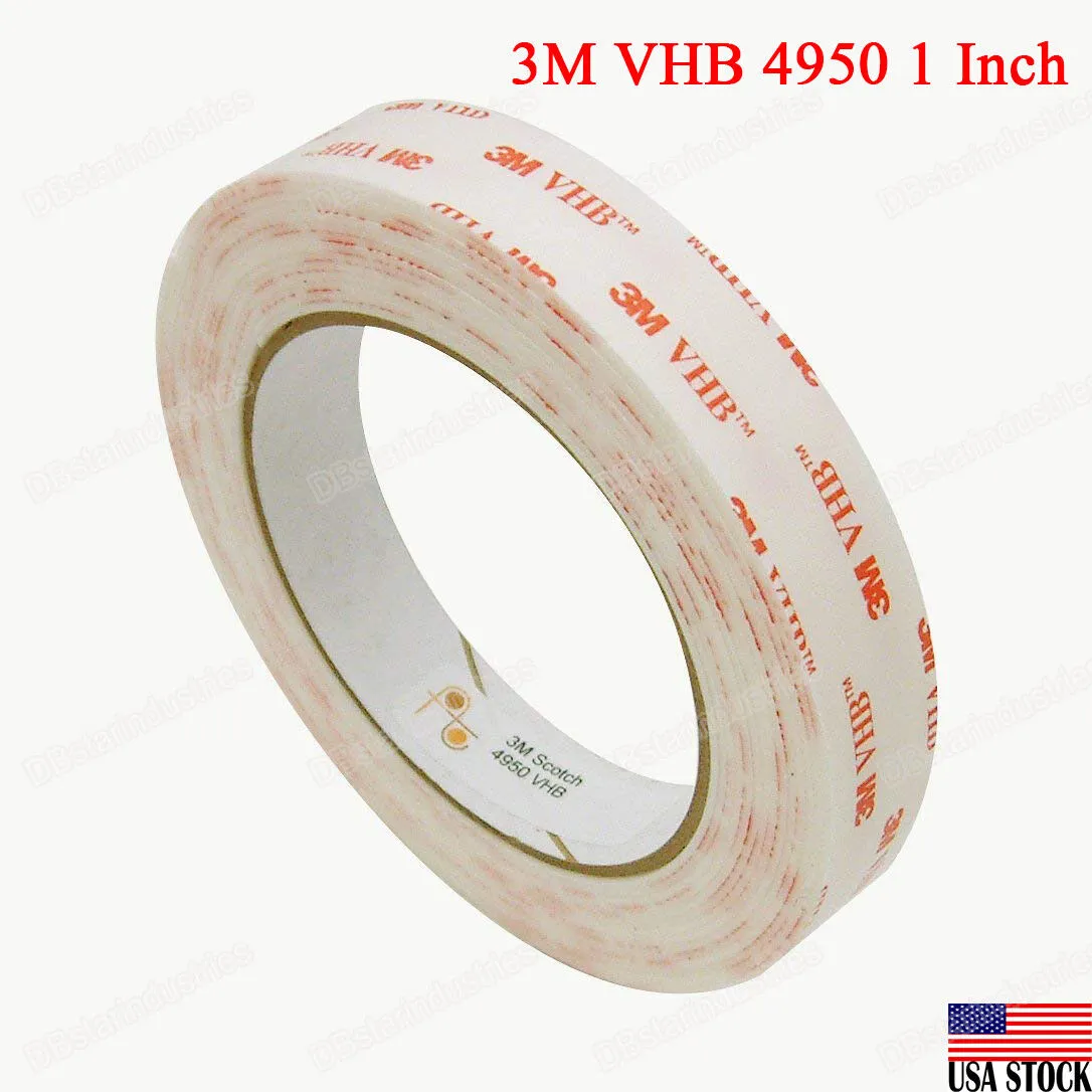 3M Scotch 4950 VHB Tape: 1 in x 15 ft. (White)