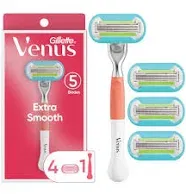 Gillette Venus Extra Smooth Women's Razor Handle + 4 Refills