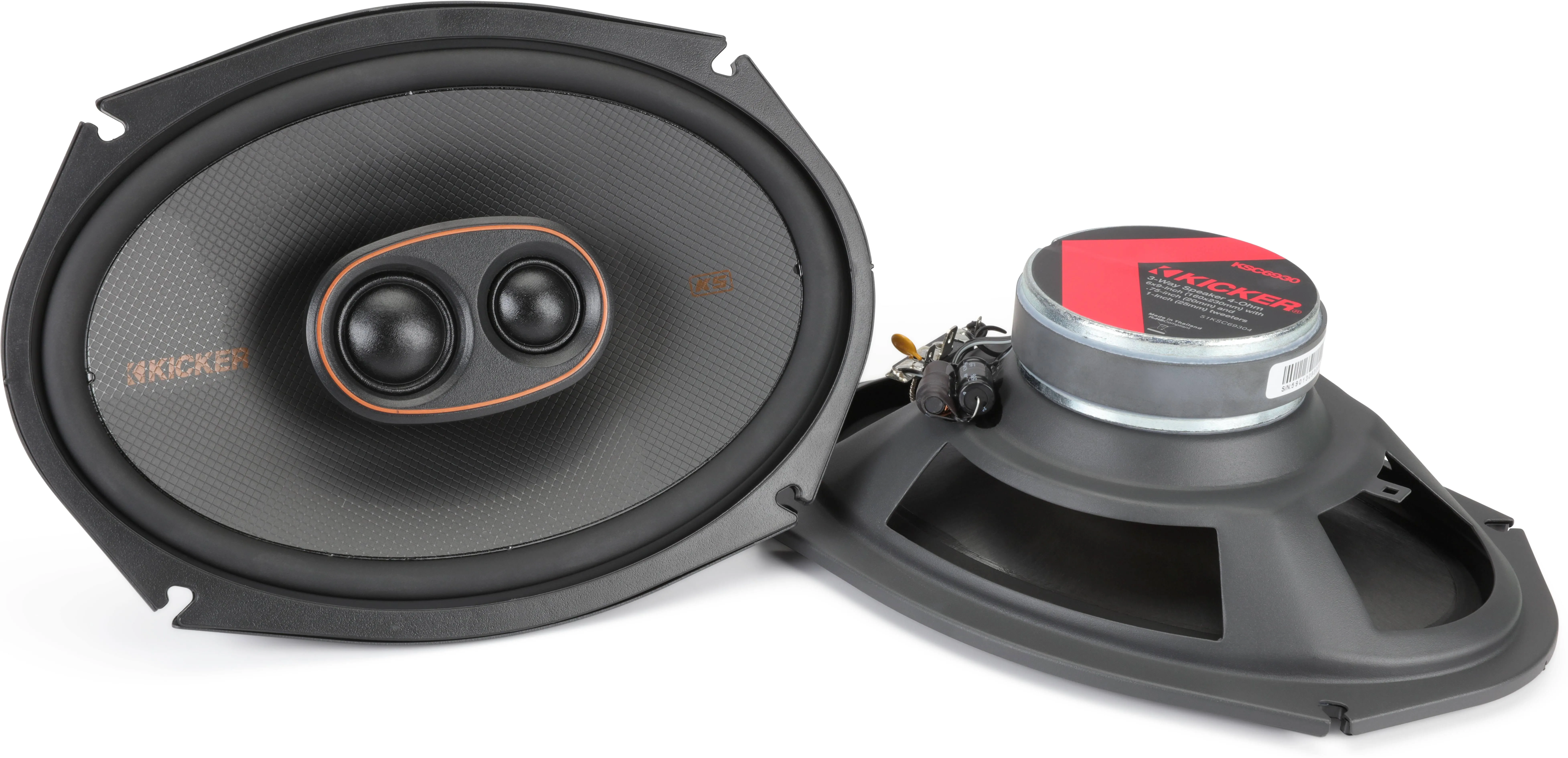 Kicker KS-Series 6x9" 3-Way Speakers