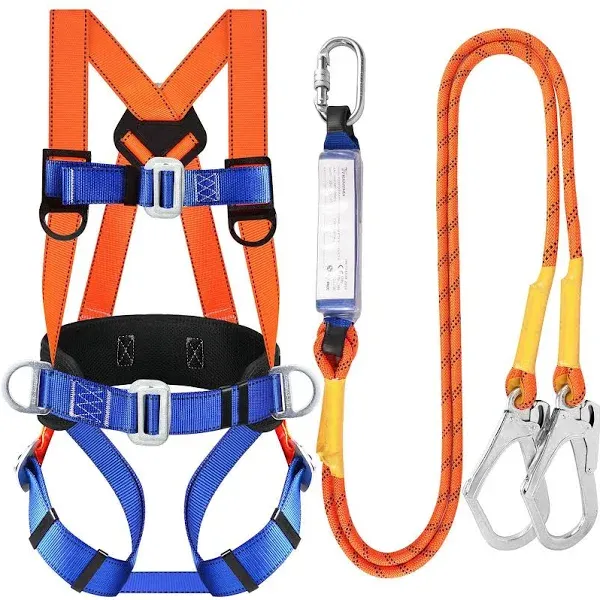 Reliable Heavy-Duty Safety Harness - Durable - Shock Absorbing Lanyard