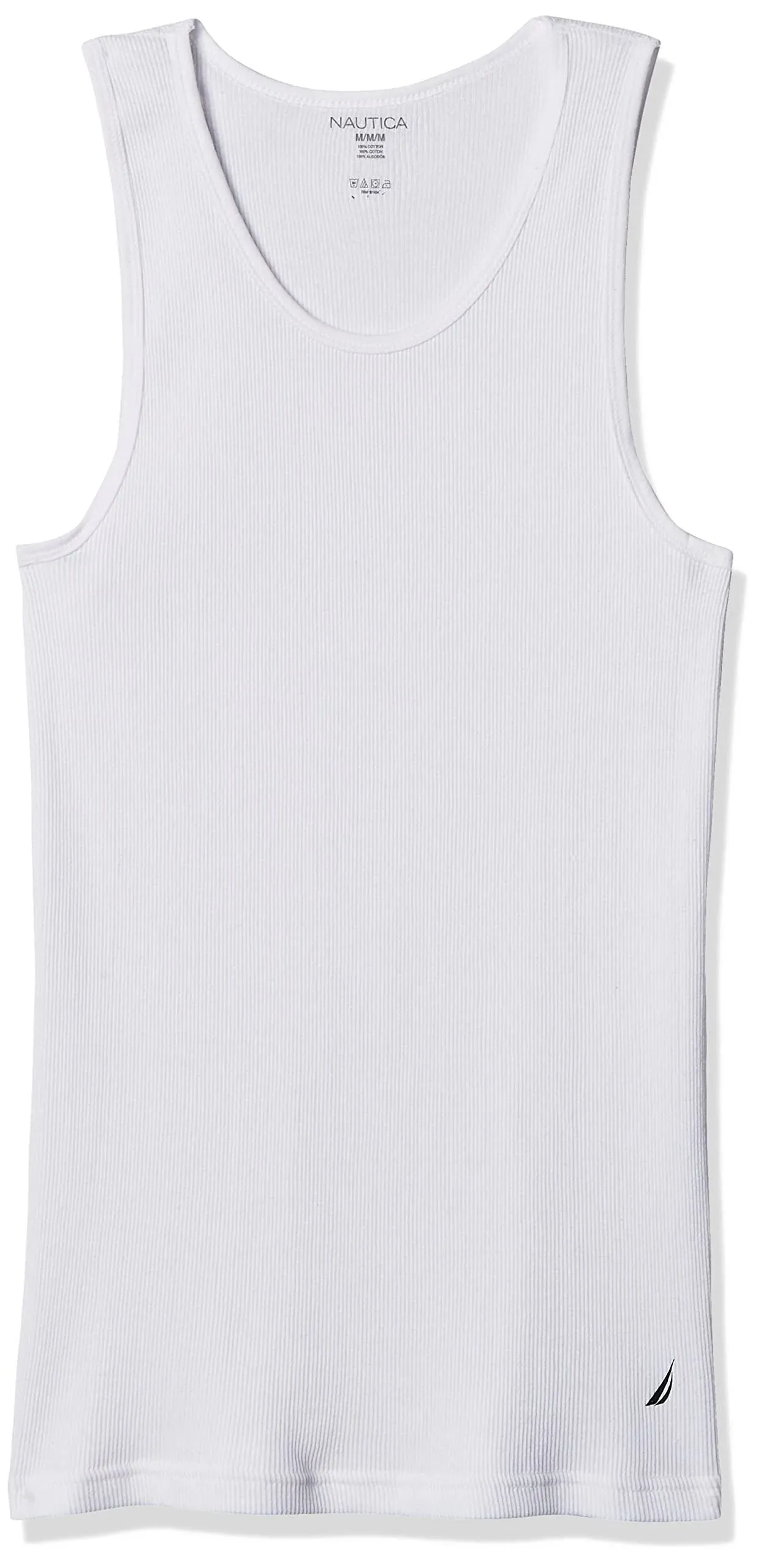 Nautica Men's 4 Pack Ribbed Cotton Tank