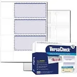 VersaCheck Secure Blank Business/Personal Wallet Checks - Blue Premium