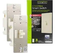 Enbrighten 46202 Z-Wave Plus Smart In-Wall Switch Toggle