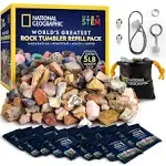 NATIONAL GEOGRAPHIC Rock Tumbler Refill Kit - 5 lb. Mix of Rocks for Tumbling...