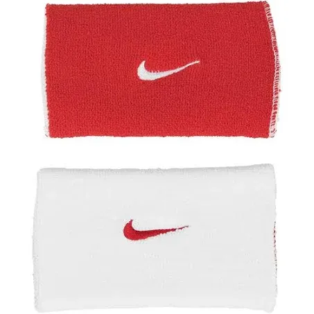 Nike Premier Home and Away Doublewide Wristbands - Red & White