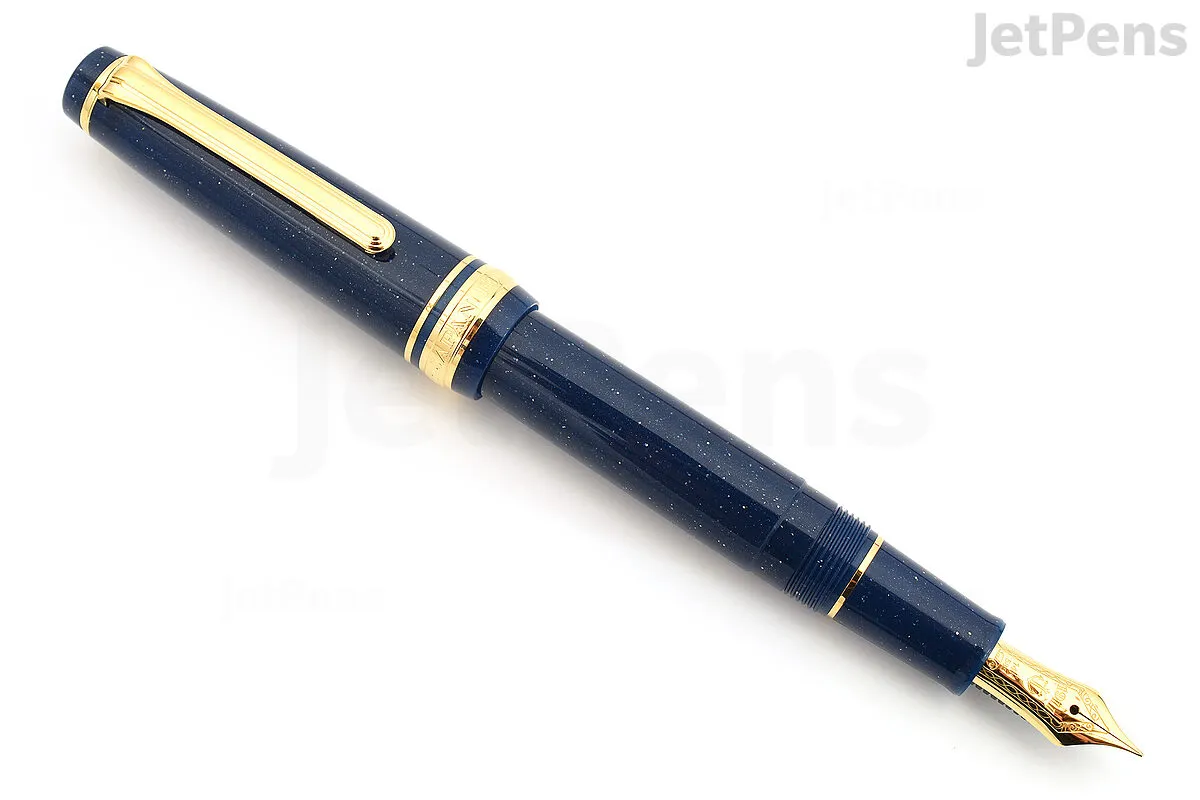 Sailor Pro Gear Slim Shikiori Fountain Pen - Vega (Navy Blue) - 14k Medium Fine Nib