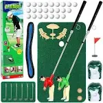 Wassteel Mini Golf Toys for Kids/Adult, Retirement Gift Two Mini Golfers for Parent-Child Interaction, Fun Play Golf Indoor Games, Family Game for 6