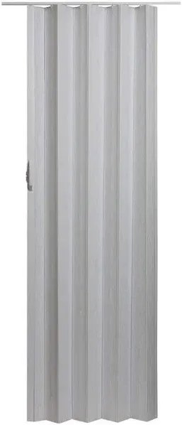 Spectrum Via 48 In. X 96 In. White Mist Vinyl Accordion Door Closet or Entryway