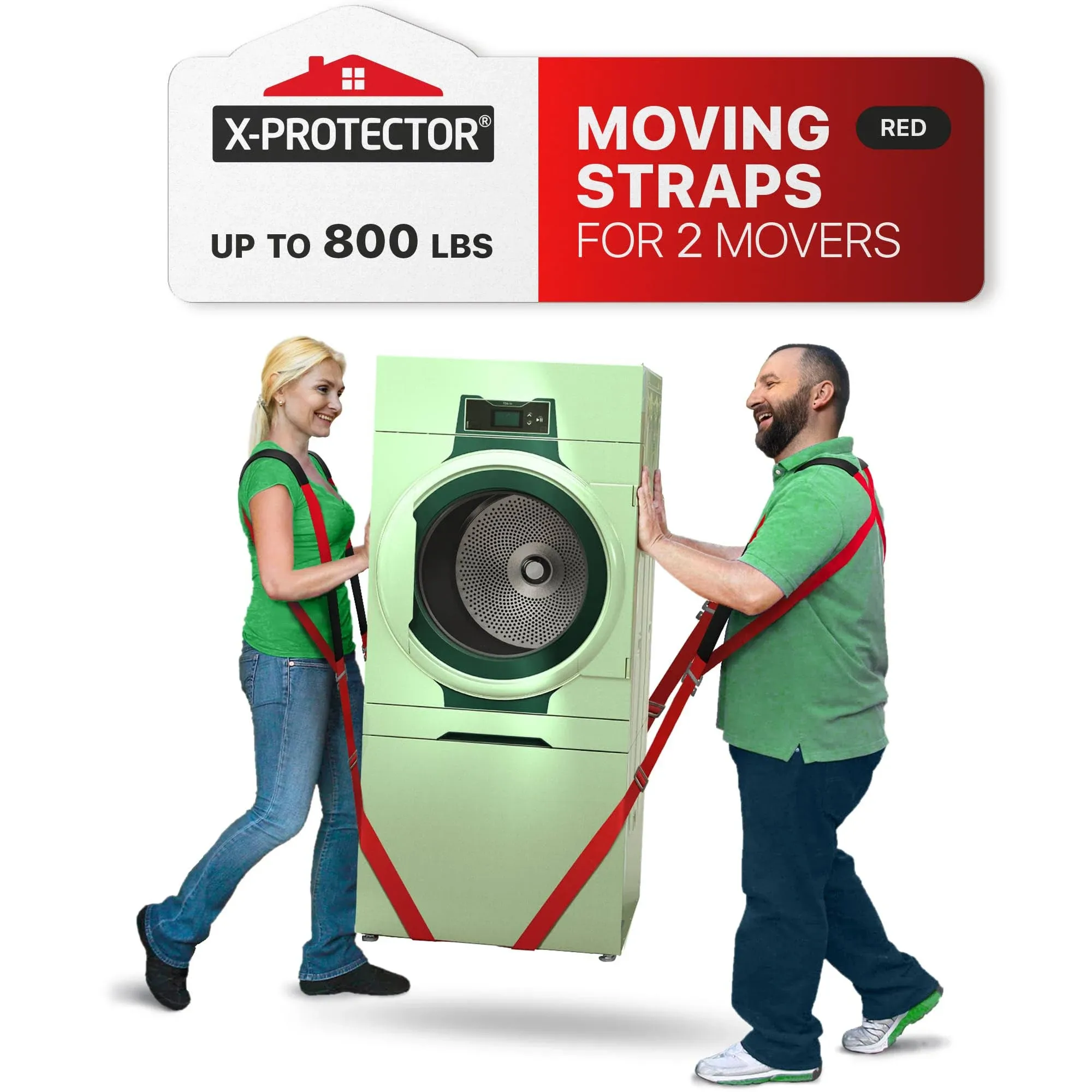 Moving Straps - 2 Pairs - Lifting Straps for 2 Movers - Furniture Moving Straps