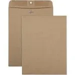 Quality Park 100% Recycled Brown Kraft Clasp Envelope 9 x 12 Brown Kraft 100/Box