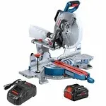 Bosch PROFACTOR 18V Surgeon 12in Dual Bevel Slide Miter Saw Kit with 1 CORE18V 8.0 Ah PROFACTOR Performance Battery