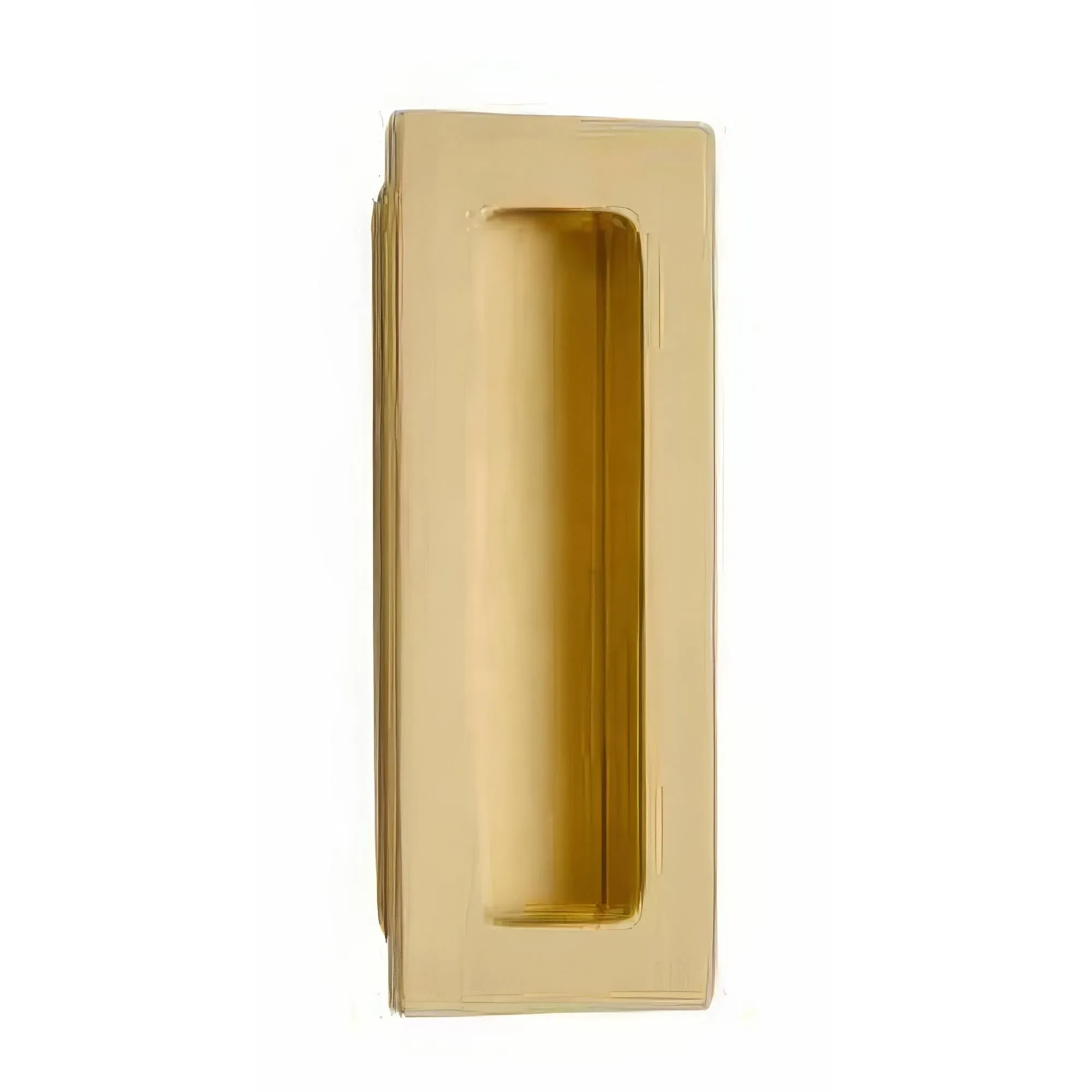 Emtek, Modern Rectangular, Flush Pull, 1-3/4" x 4", Satin Brass