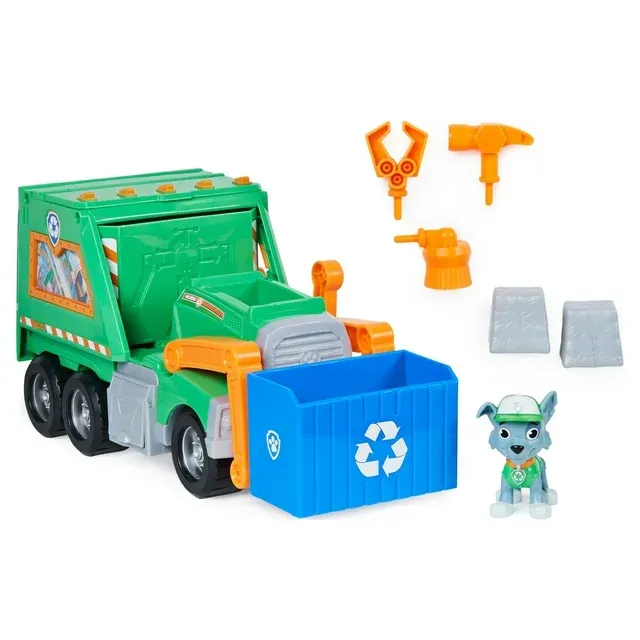 PAW Patrol Rocky's Reuse It Deluxe Truck with Collectible Figure and 3 Tools