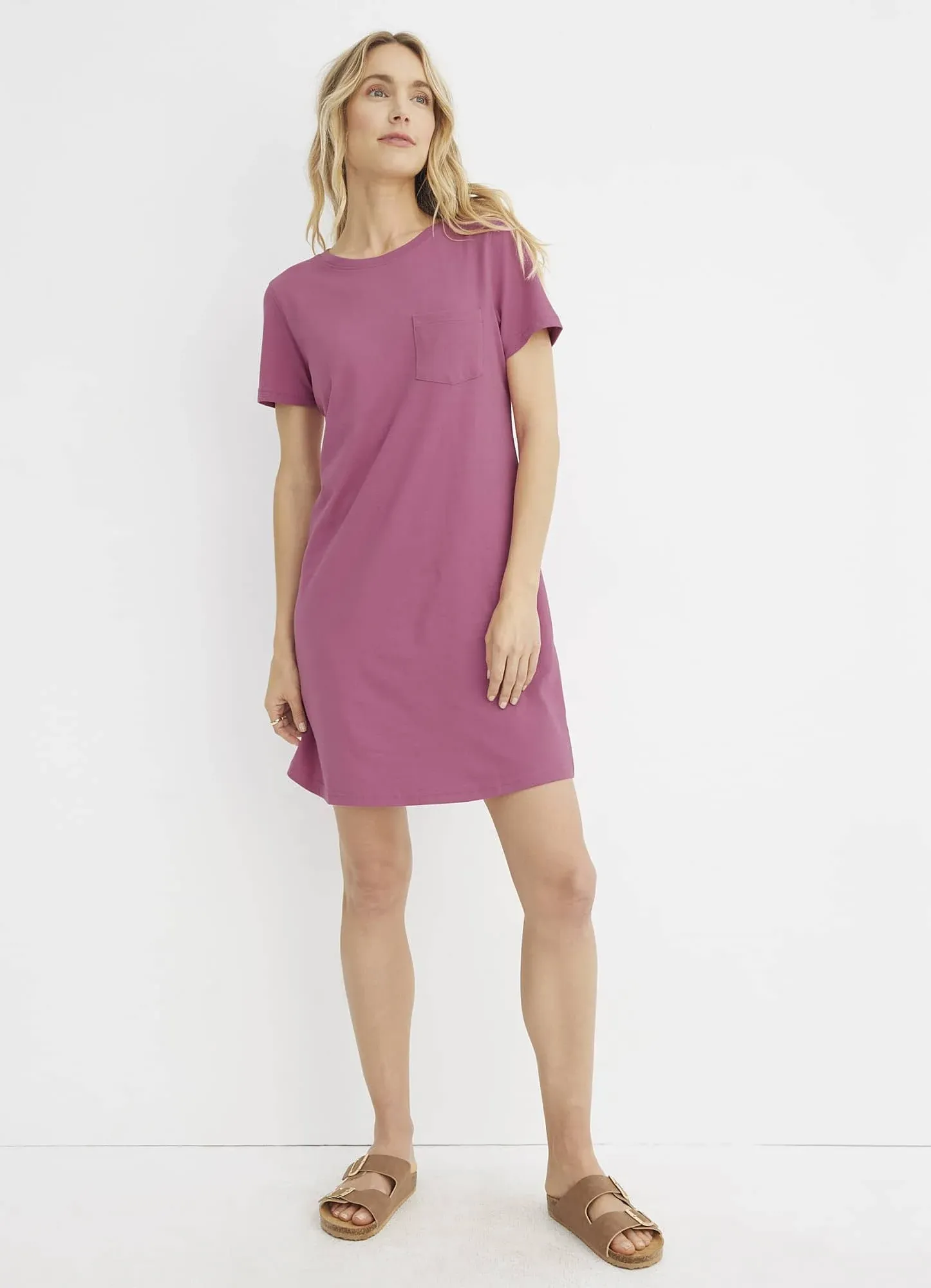 Jockey Women's Casual T-Shirt Dress L Wild Orchid