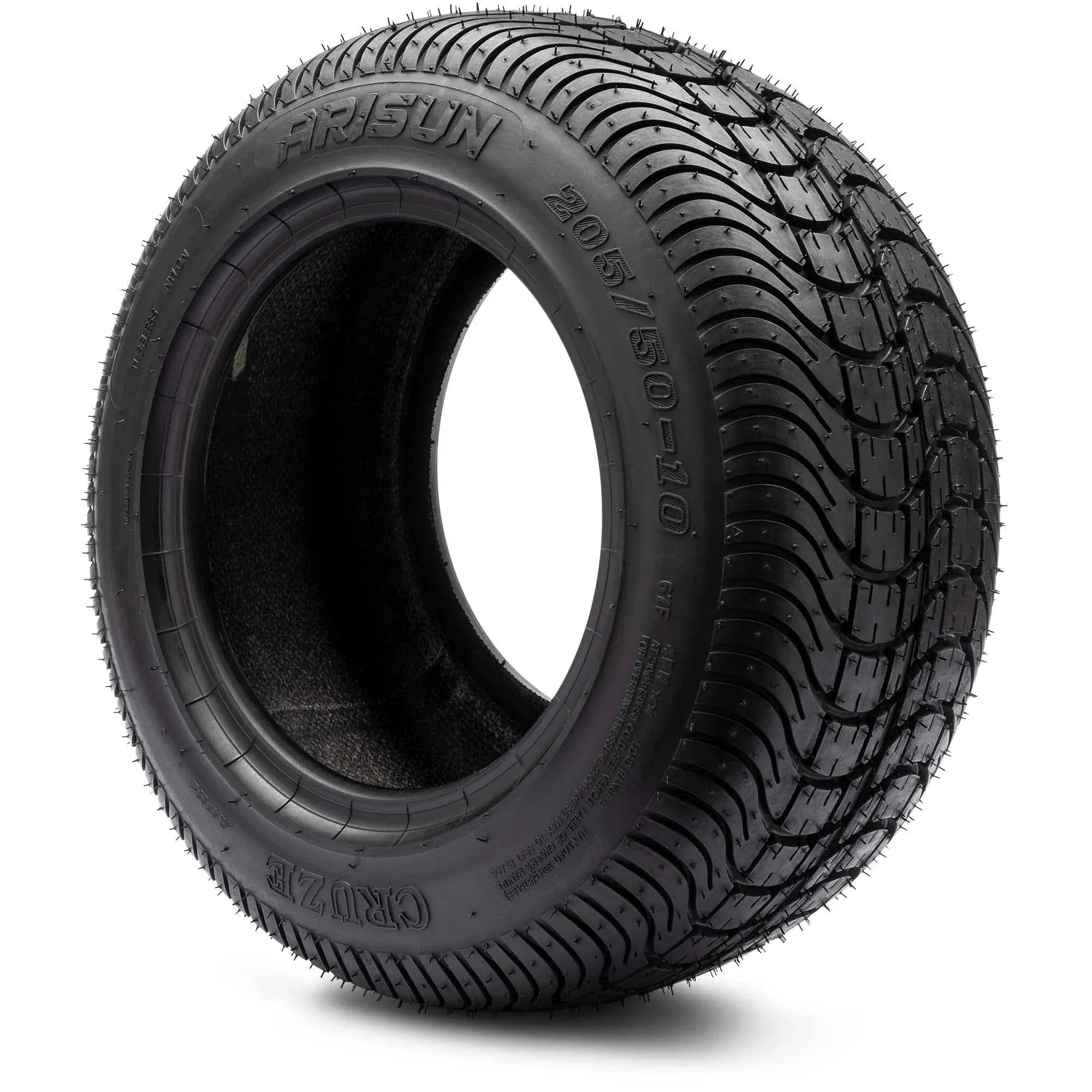 Arisun 205/50-10 DOT Street Tires for EZGO, Club Car, Yamaha Golf Carts 1,2 or 4