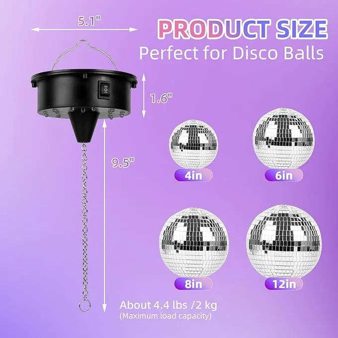 DJBoomy 6 RPM Rotating Disco Ball Motor