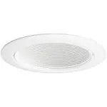 Juno Lighting 14 WWH 14W-WH 4-Inch Recessed Trim, White with White Baffle