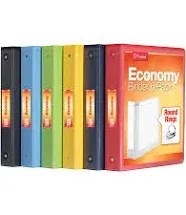 Cardinal Economy 3 Ring Binder, 2 Inch, Presentation View, White, Holds 475 Sheets, Nonstick, PVC Free, 4 Pack of Binders (79520)