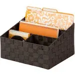 Double Woven Polypropylene Desk Organizer, Espresso