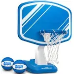 GoSports Splash Hoop Pro Swimming Pool Basketball Game - Includes Poolside Water Basketball Hoop 2 Balls and Pump - Blue