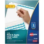 Avery Index Maker Print Apply Clear Label Dividers