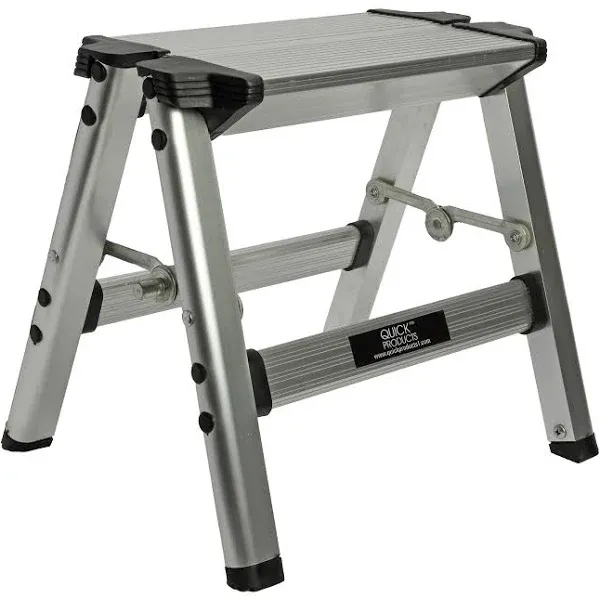 QP-FOSS Slim-Profile Easy Folding One-Step Stool - 200 lbs. Capacity