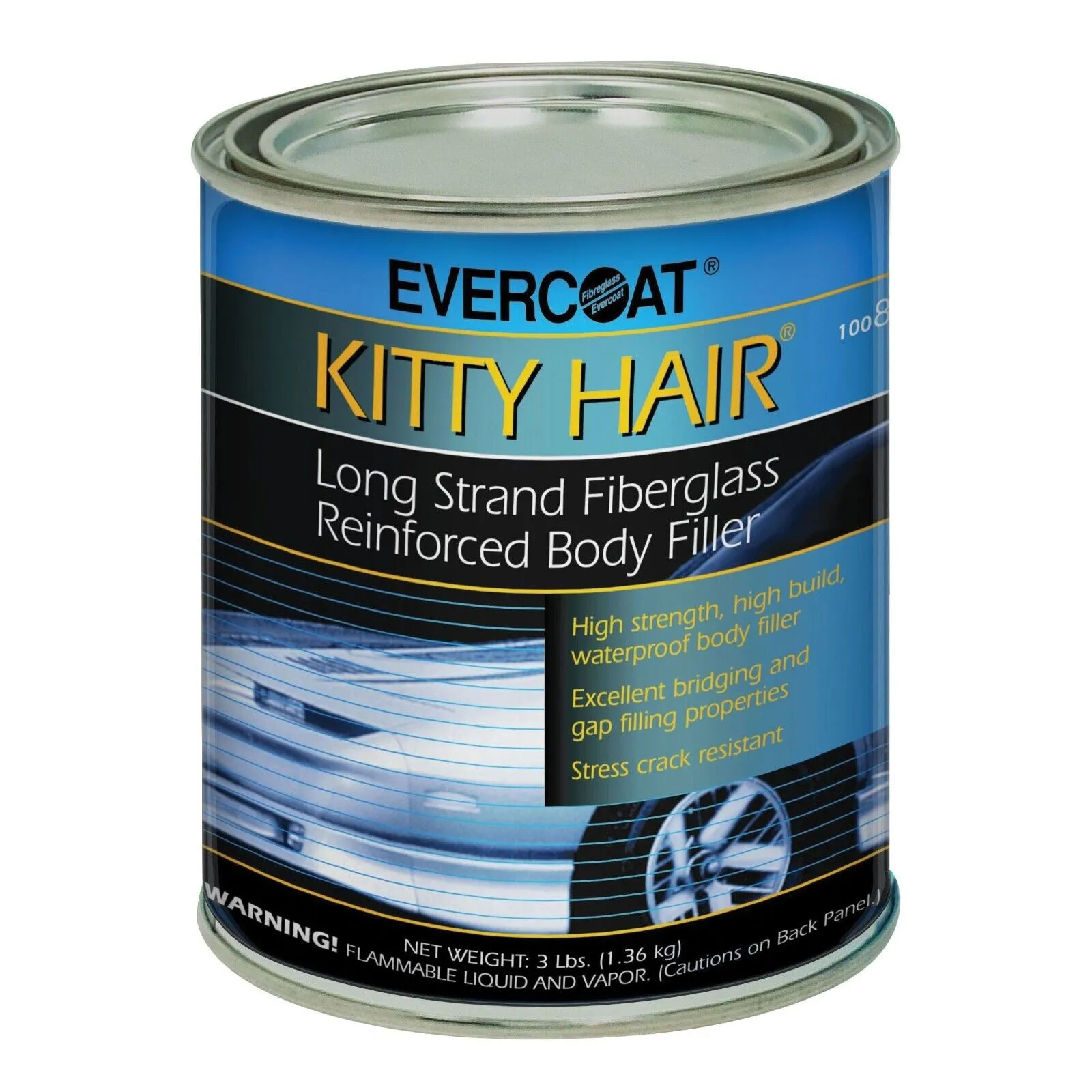 EVERCOAT 868 KITTY HAIR LONG STRAND FIVERGLASS REINFORCED BODY FILLER QUART(868)