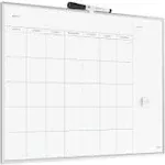 UBrands Magnetic Monthly Calendar Dry Erase Board Silver Aluminum Frame 20&#034; x 16