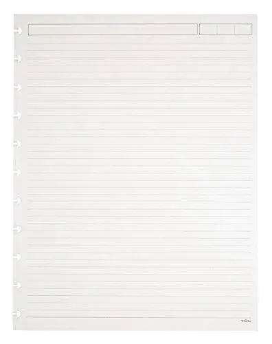 TUL Custom Note-Taking System Discbound Refill Pages, 81/2" x 11", Narrow Ruled, Letter size, 3 Packs of 50 Sheets Each 150 She