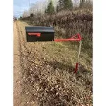 SwingClear, Mailbox Support Post with Swinging Boom Arm, No Dig Mailbox Post, Galvanized Steel Post, Ideal for Both Rural and Residential, for All