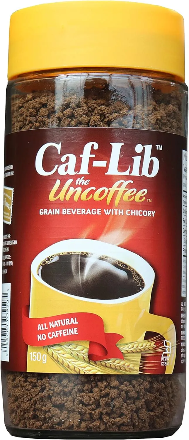 Caf-Lib Original Blend Coffee Alternative with Barley and Chicory 150g/5.3 oz