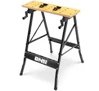 DNA MOTORING Adjustable Workbench - Portable Foldable Multi-Purpose, with Measuring Ruler and Protractor - Ideal for Garage, Home, DIY, and