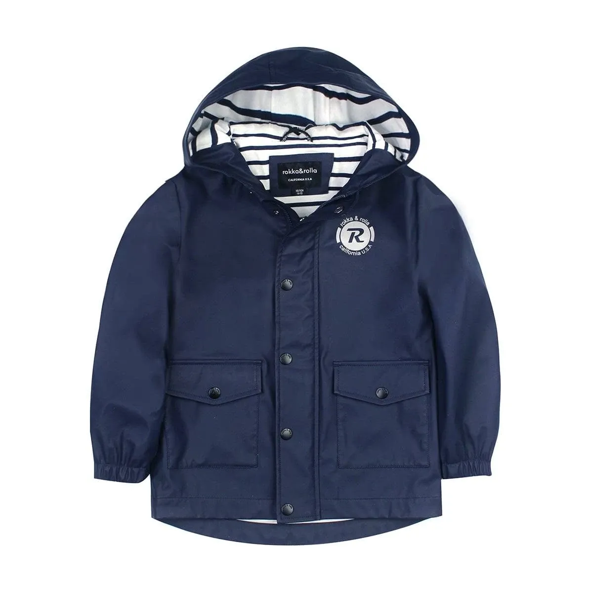 Rokka&Rolla Boys' Waterproof Rain Jacket Toddler Hooded Rubber Raincoat Kids  | eBay