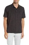 Cutter & Buck Virtue Eco Pique Tile Print Recycled Mens Polo - Black - XL