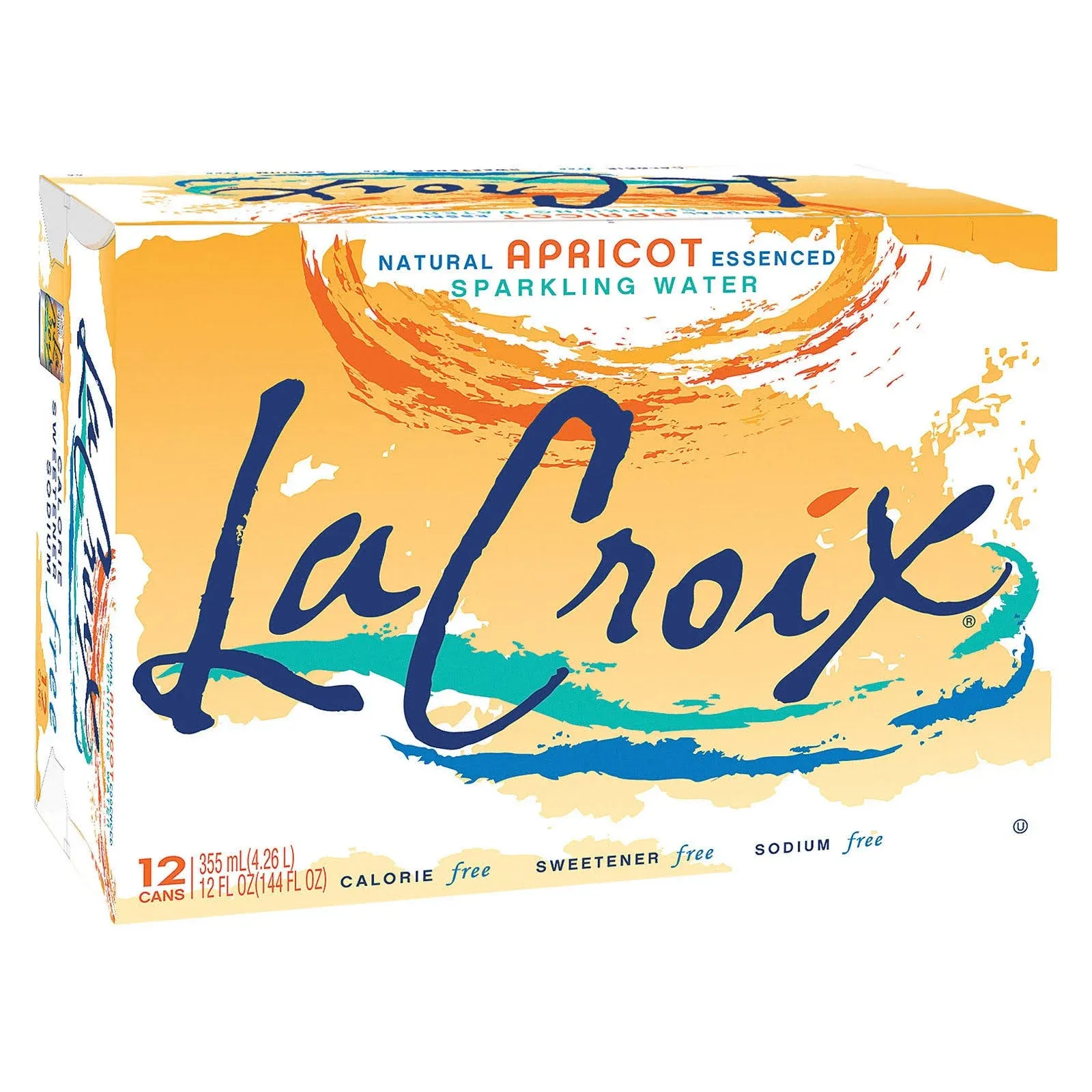 Lacroix Sparkling Water, Apricot - 12 pack, 12 fl oz cans