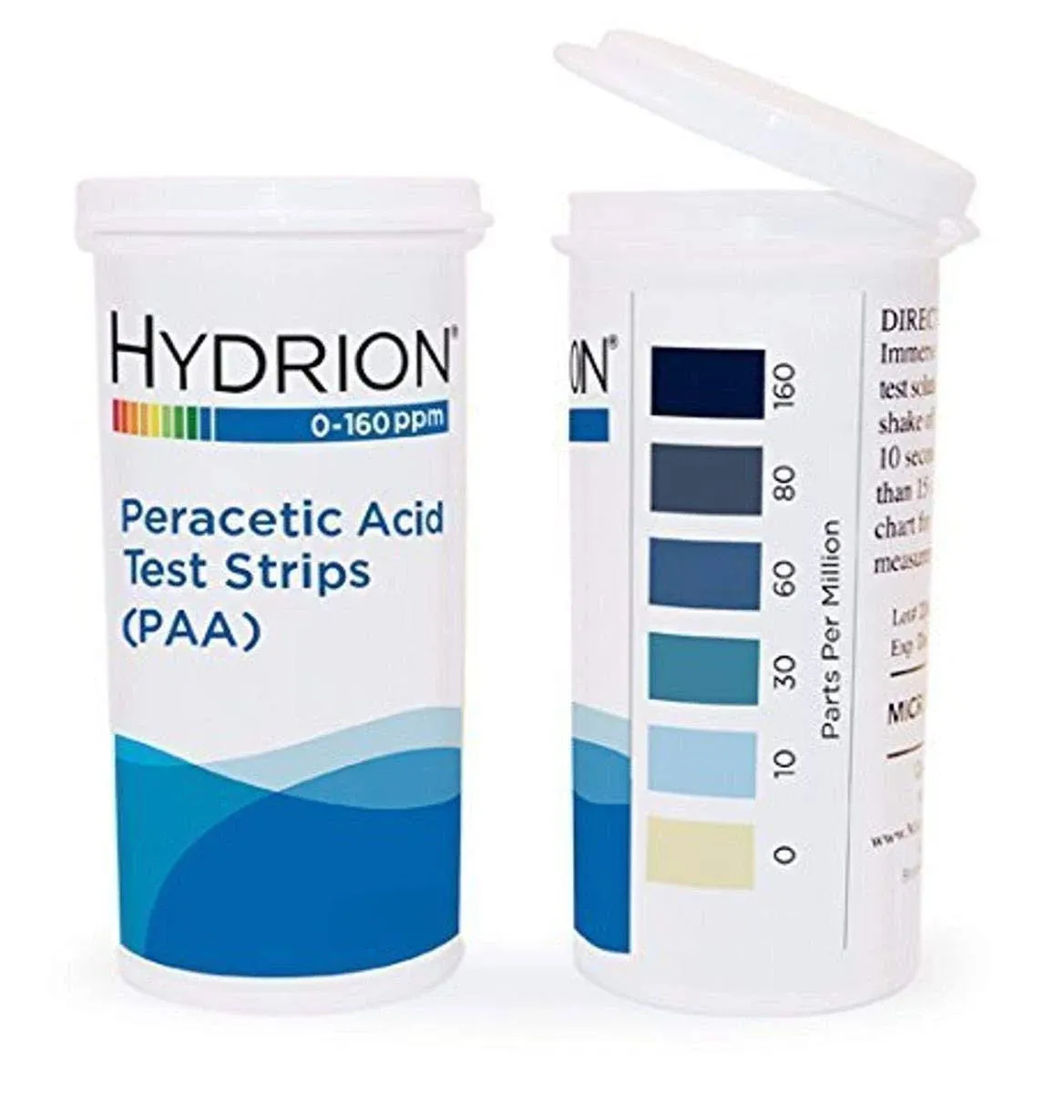 Hydrion 0-160 PPM Peracetic Acid Test Strips 100 Strips Date 7/23