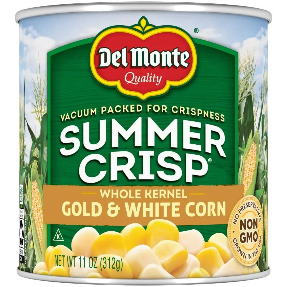 Del Monte Summer Crisp Gold & White Corn, Sweet, Whole Kernel - 11 oz