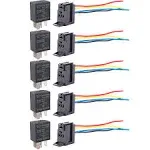 Car Heavy Duty Relay Switch 12V 30A SPDT 5Pin Wire Socket Plug Harness Waterp