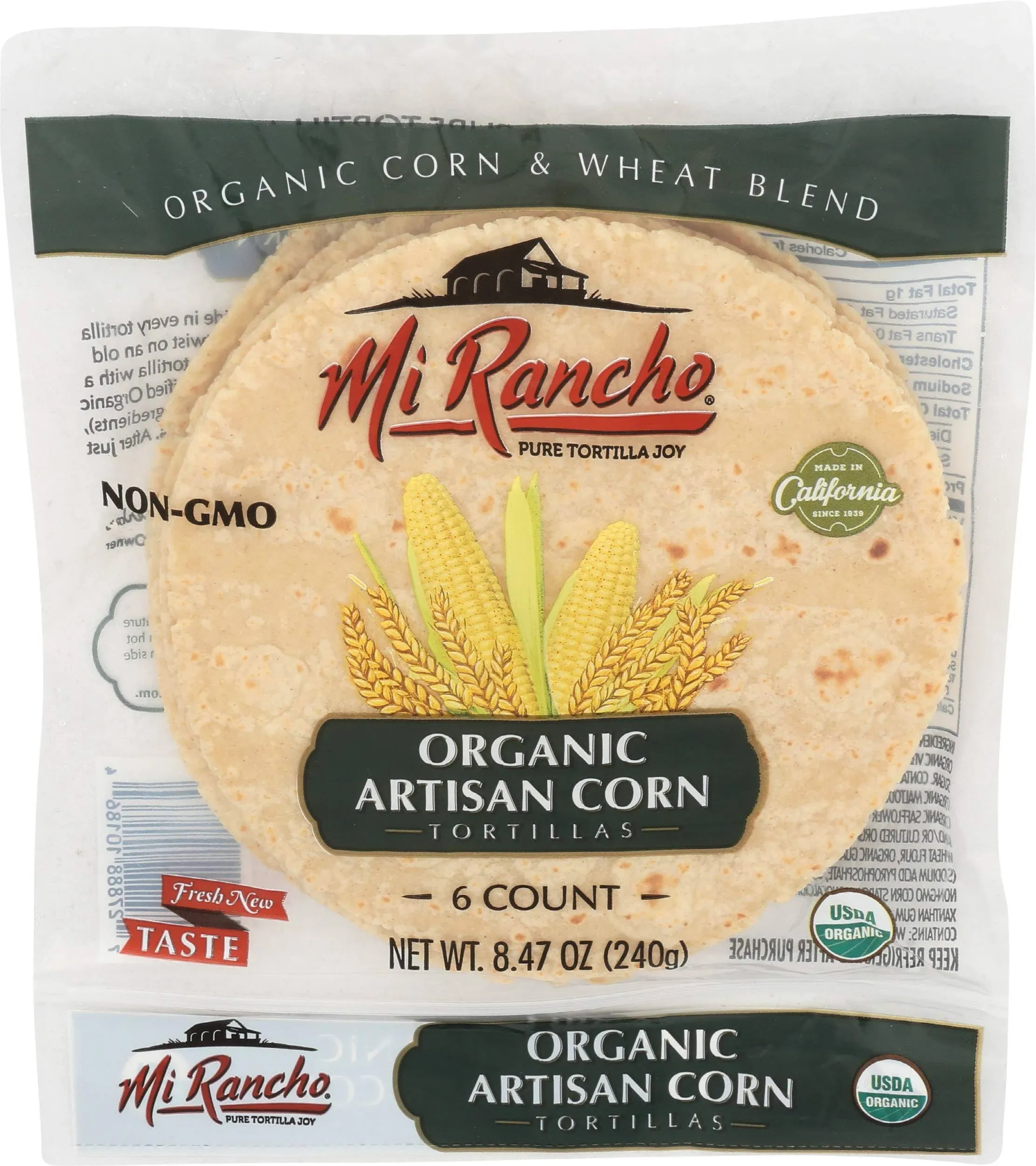 Mi Rancho Organic Artisan Corn Tortillas