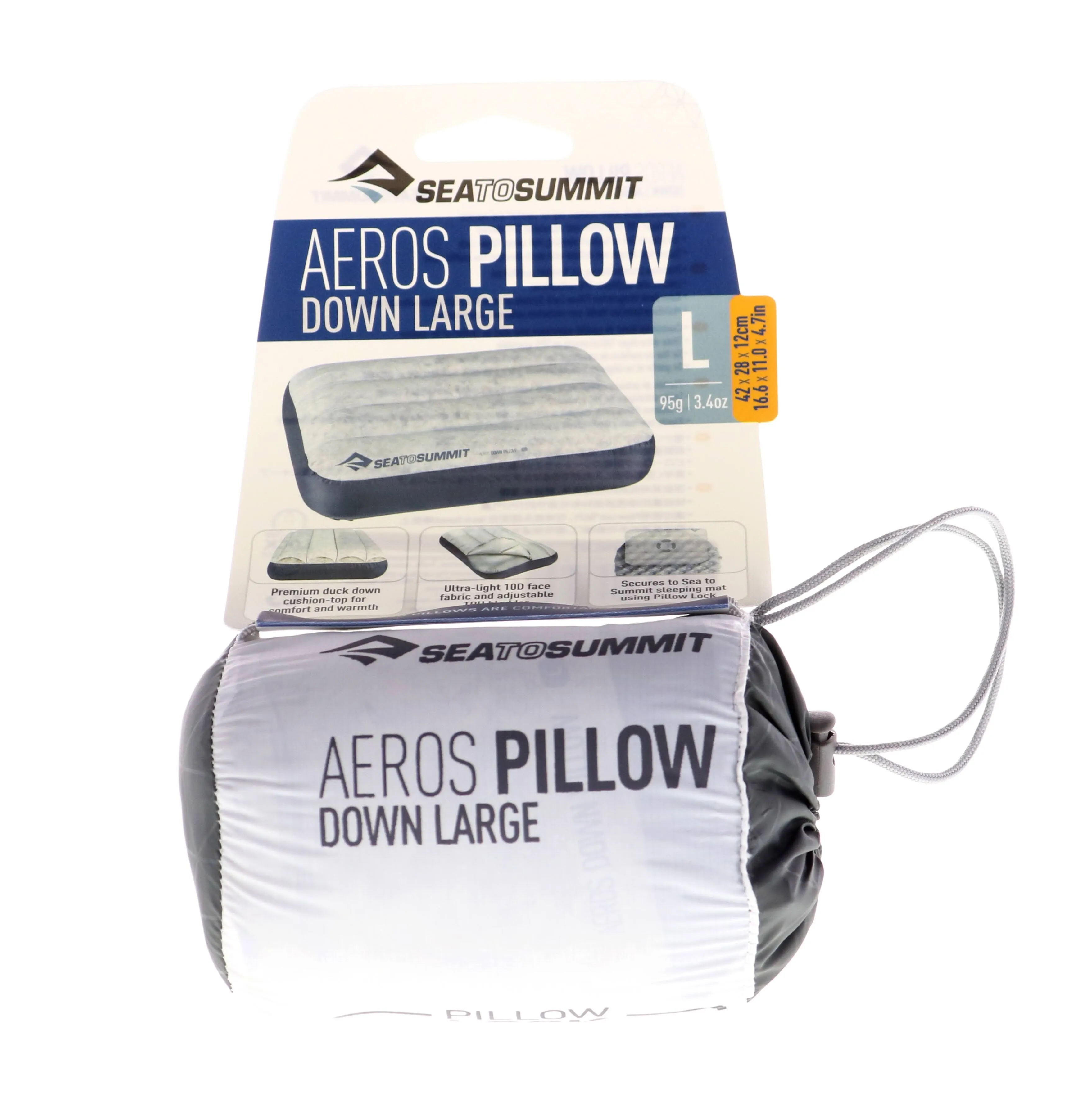 Sea to Summit Aeros Down Pillow (Grey, Large)