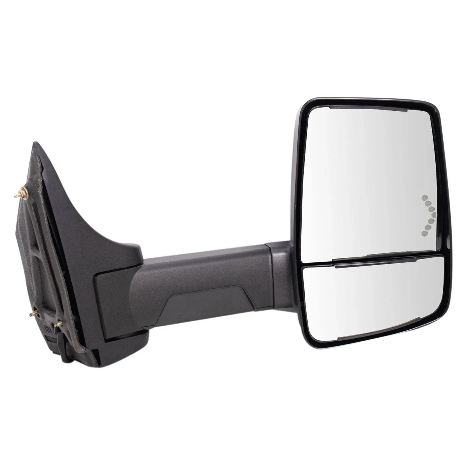 Tow Mirror Power Heated LED Signal Smooth Black Passenger RH for GM Van