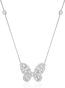 212 Main Baguette Butterfly Station Necklace