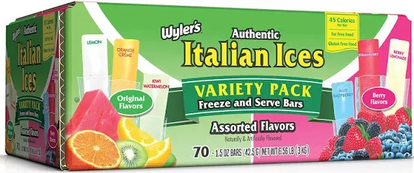 Wyler's Italian Ice Freezer Pops 70-Pack